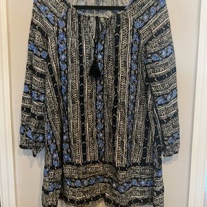 Swim blue black dress